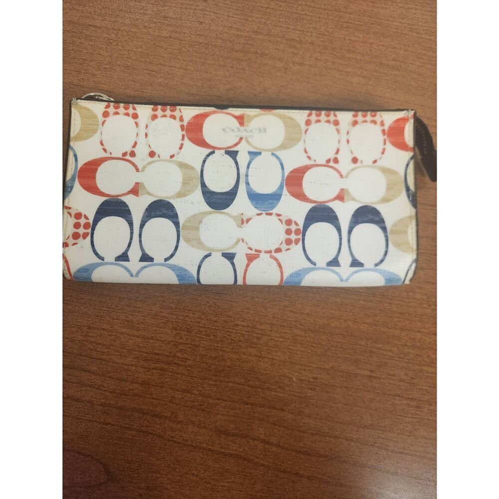 Coach Signature 'C' Bleecker muli color Zip Wallet